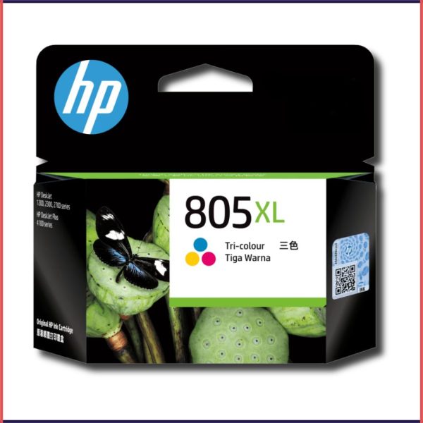 HP 805XL Tri-Color Original Ink Cartridge, 3YM70AA