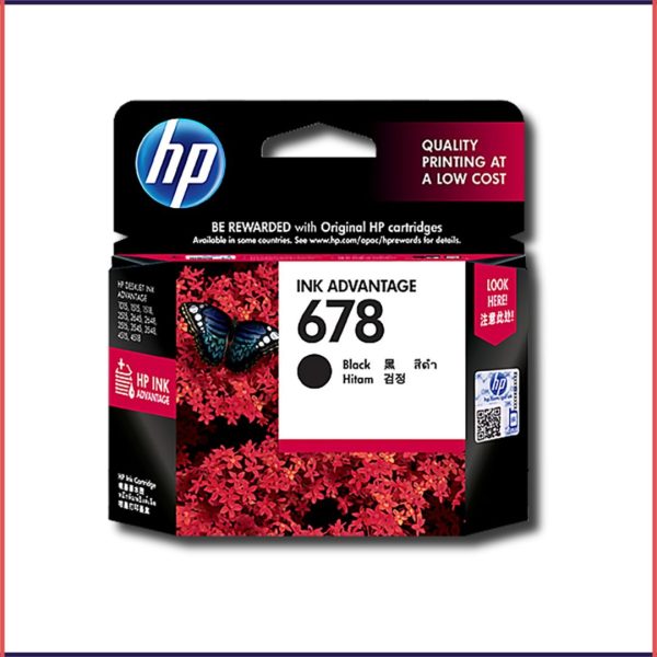 HP 678 Black Original Ink Advantage Cartridges, CZ107AA