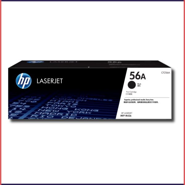 HP 56A Black Original LaserJet Toner Cartridge, CF256A