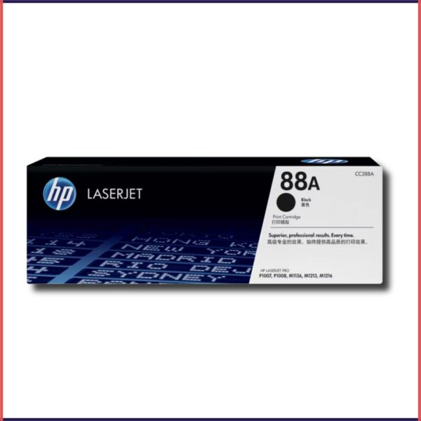 HP 88A 2-pack Black Original LaserJet Toner Cartridges, CC388AD