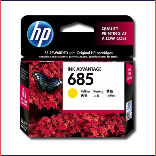 HP 685 Yellow Original Ink Advantage Cartridges, CZ124AA