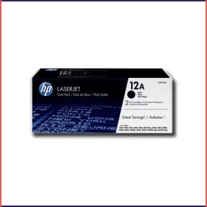 HP 12A 2-Pack Black Original LaserJet Toner Cartridge, Q2612AF