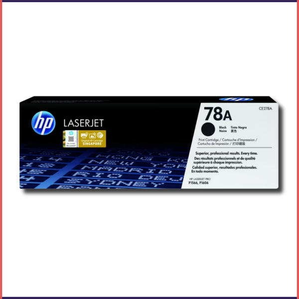 HP 78A Black Original LaserJet Toner Cartridge, CE278A