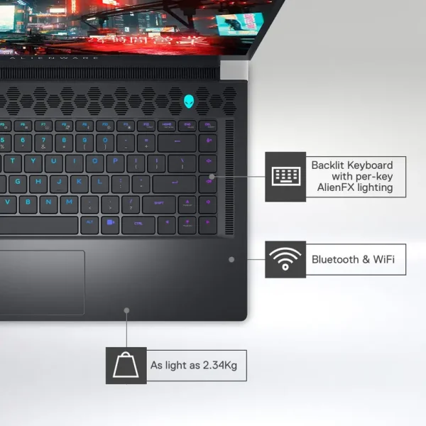 Dell Alienware m15 R7 Gaming Laptop, ICC-C780015WIN8 - Image 2