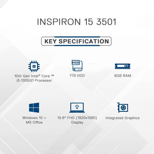 Dell Inspiron 3501 Laptop, D560421WIN9S - Image 4