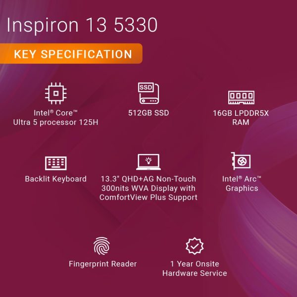 Dell Inspiron 5330 Laptop, IN5330NT1NM001ORS1O - Image 2