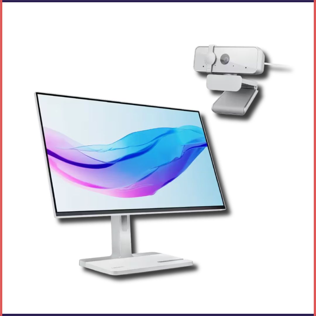 Lenovo L24i-4A 60.45cms (23.8) Monitor + Lenovo 300 FHD WebCam