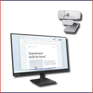Product Images Nimbus Website (93) Lenovo L24-4e 60.45cms (23.8) Monitor + Lenovo 300 FHD WebCam