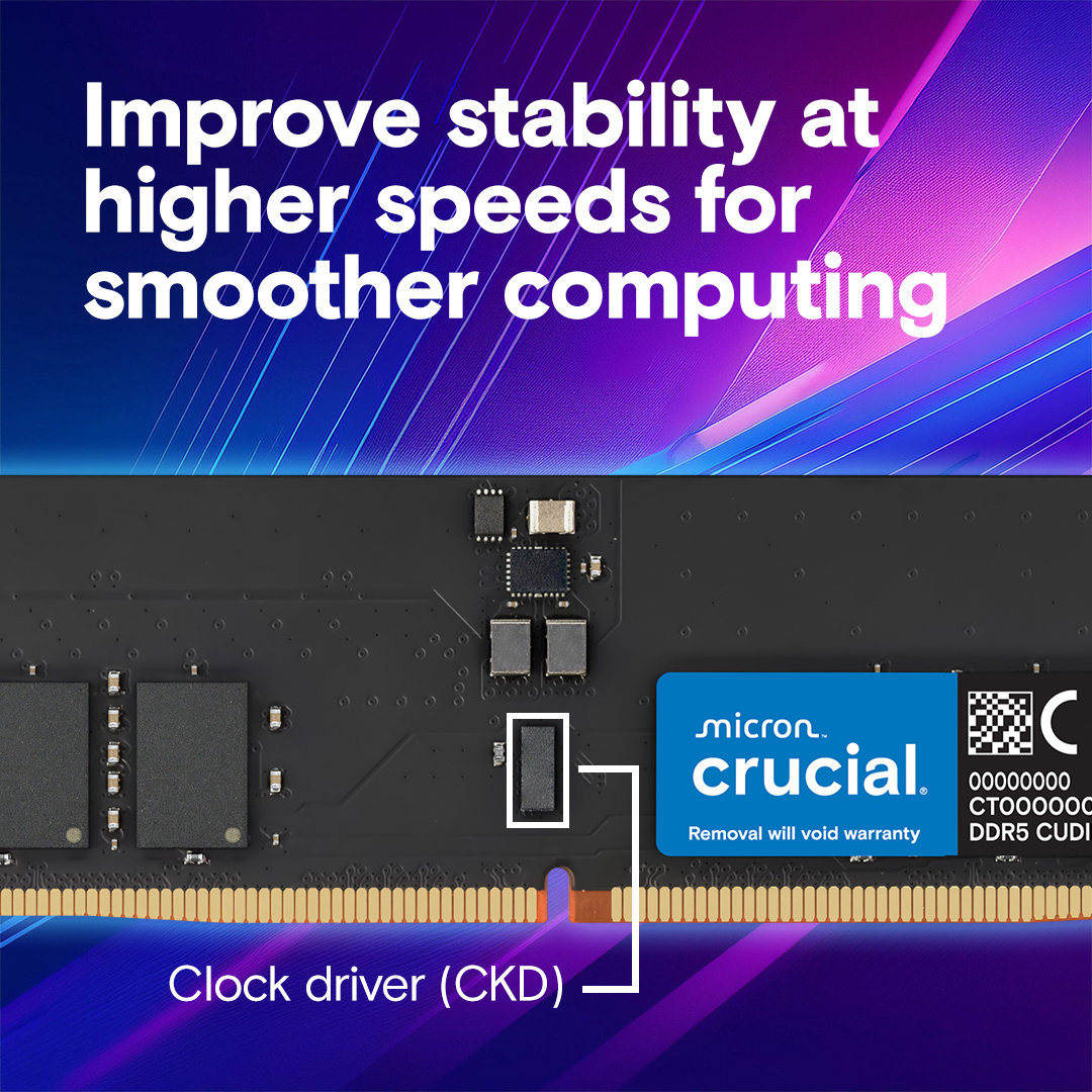 Crucial 128GB Kit (64GBx2) DDR5-6400 CUDIMM - Image 4
