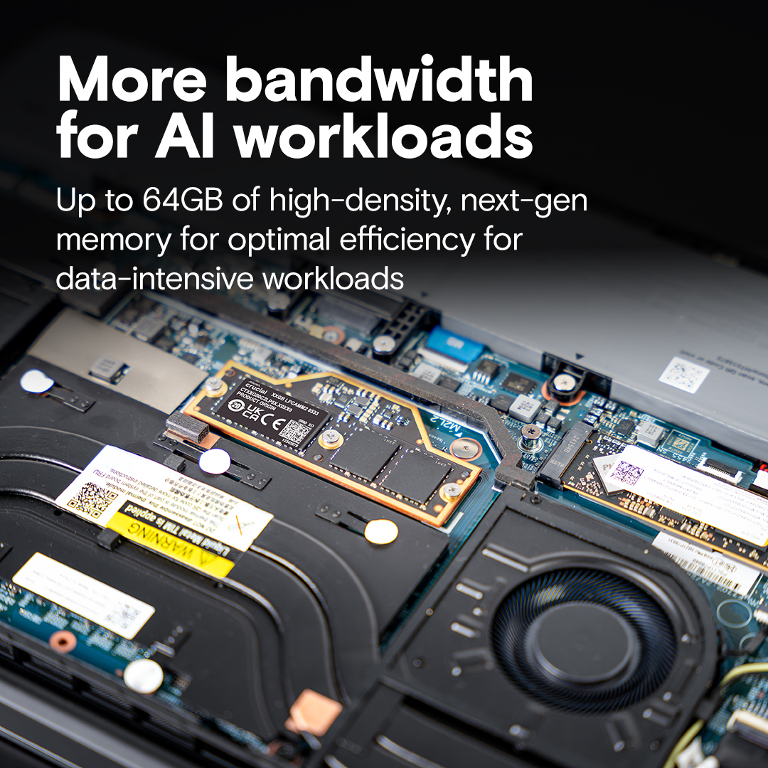 Crucial 32GB LPCAMM2 LPDDR5X- 7500 memory - Image 6