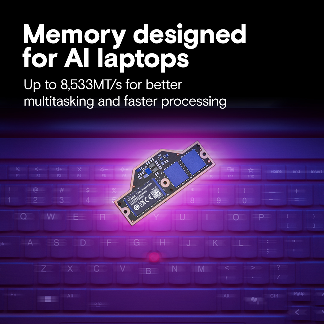 Crucial 32GB LPCAMM2 LPDDR5X- 7500 memory - Image 4